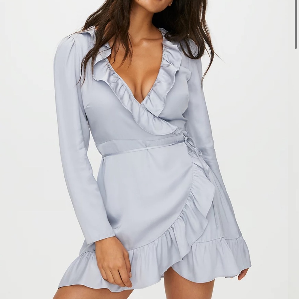 Aritzia Taro Dress in Pearl Grey